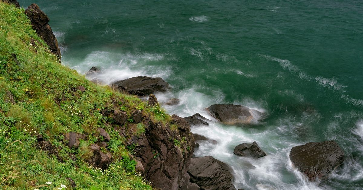 The coast of Akita Prefecture, Japan