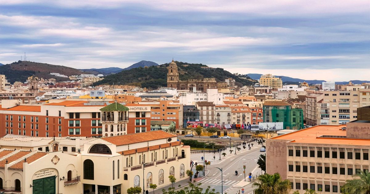 The cityscape of Málaga, historic and modern