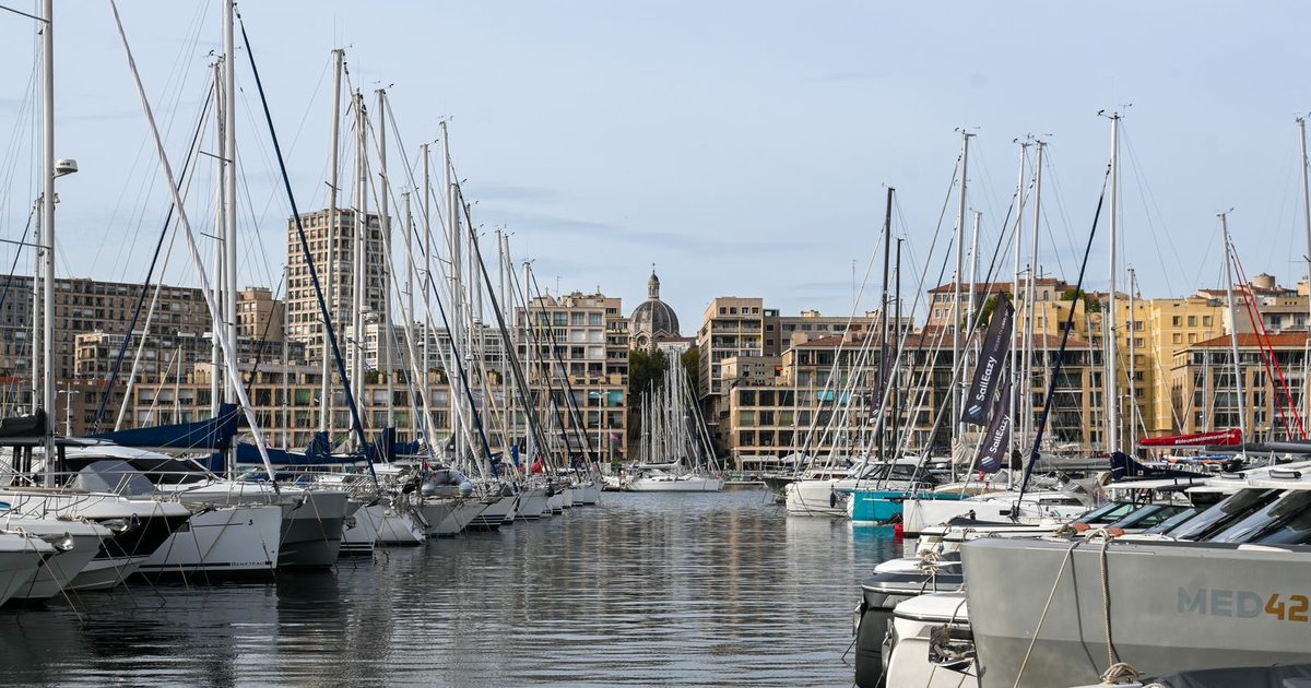 Sailboats in the Old Port of Marseille