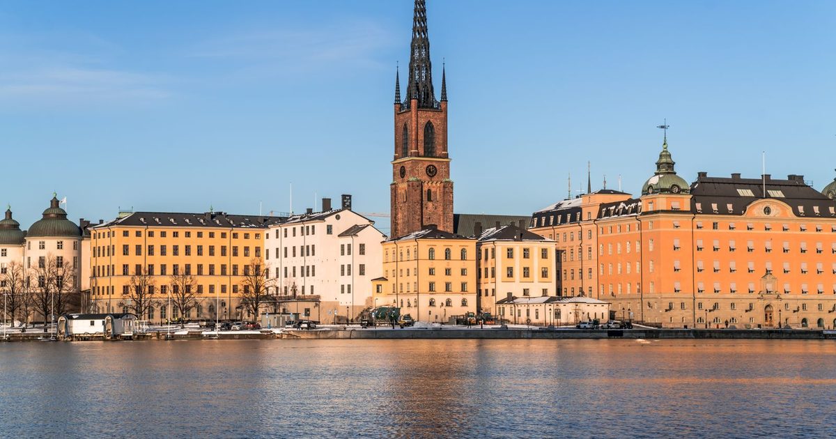 The historic waterfront of Stockholm